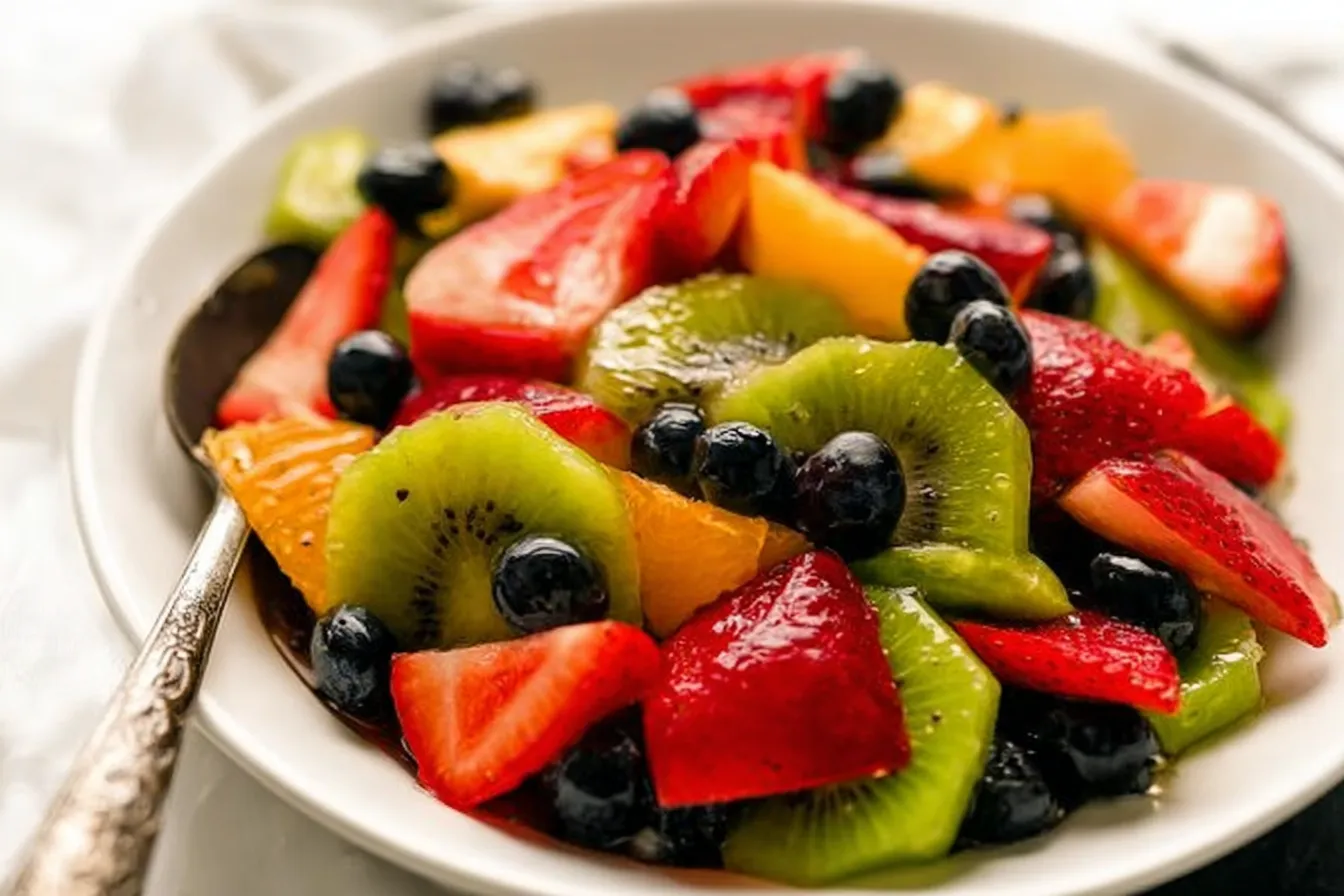 Fruit Salad with Honey Lime Dressing