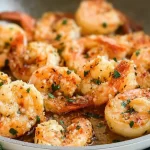 Garlic Butter Shrimp Plated for Dinner