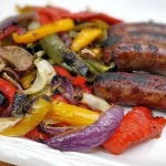 Delicious Grilled Sausage and Peppers on a Plate