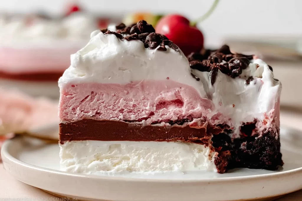 Delicious Ice Cream Cake Slices Ready to Serve