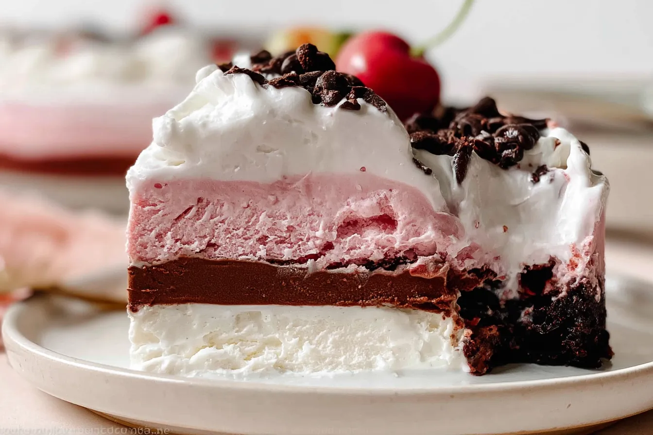 Delicious Ice Cream Cake Slices Ready to Serve