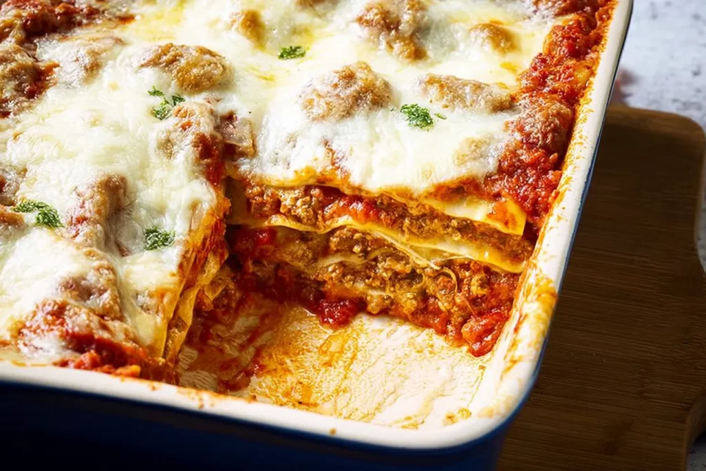Mouthwatering Lasagna Fresh Out of the Oven