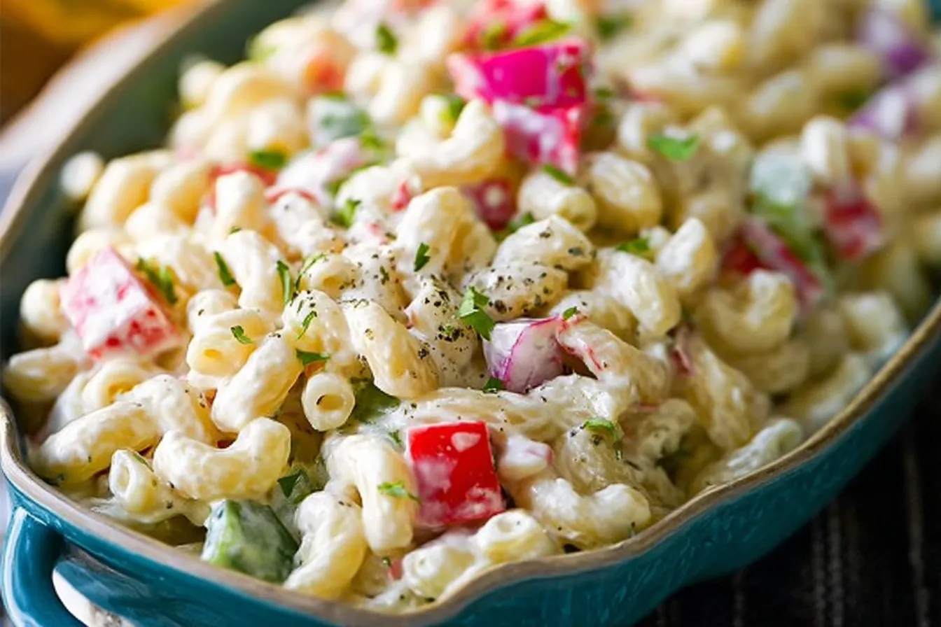 Creamy Macaroni Salad Ready for a Summer Gathering