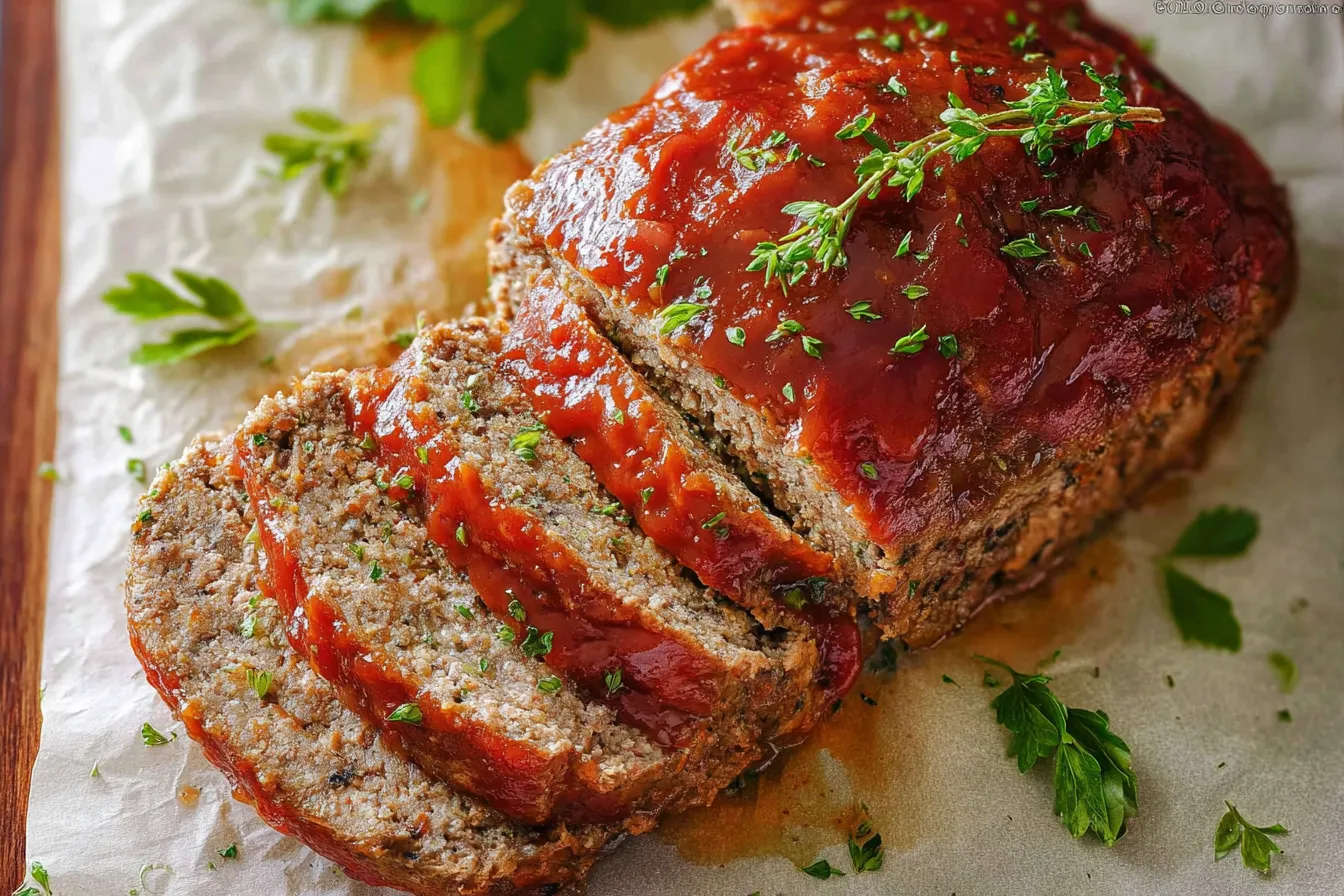 Delicious Homemade Meatloaf Ready to Serve