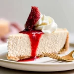 Delicious No-Bake Cheesecake Slices on a Plate