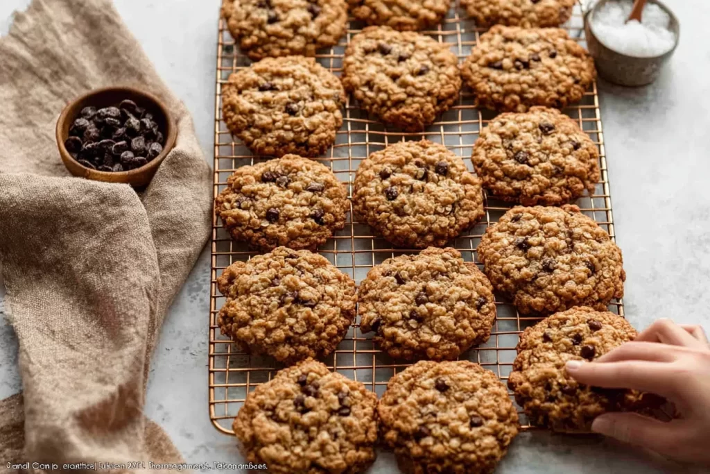 Chewy Oatmeal Cookies Freshly Baked