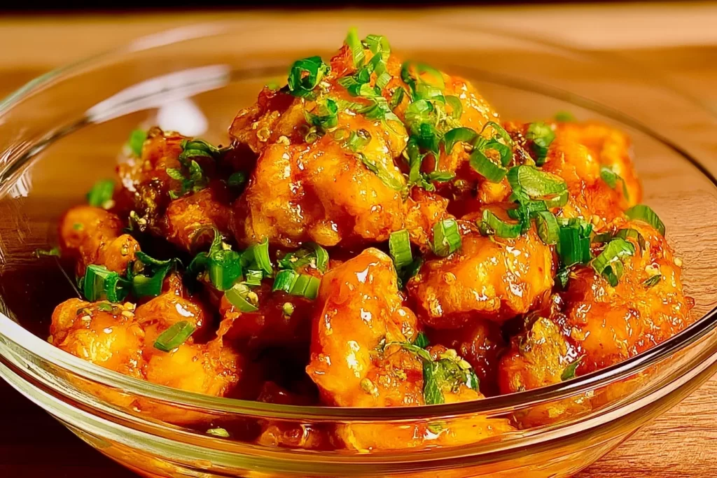 Delicious Orange Chicken on a Plate