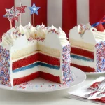 Patriotic Flag Cake Ready for Celebration