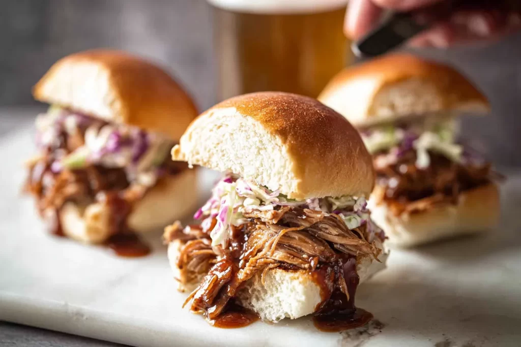 Pulled Pork Sliders on a Plate