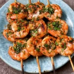 "Delicious Shrimp Skewers Ready for Grilling"