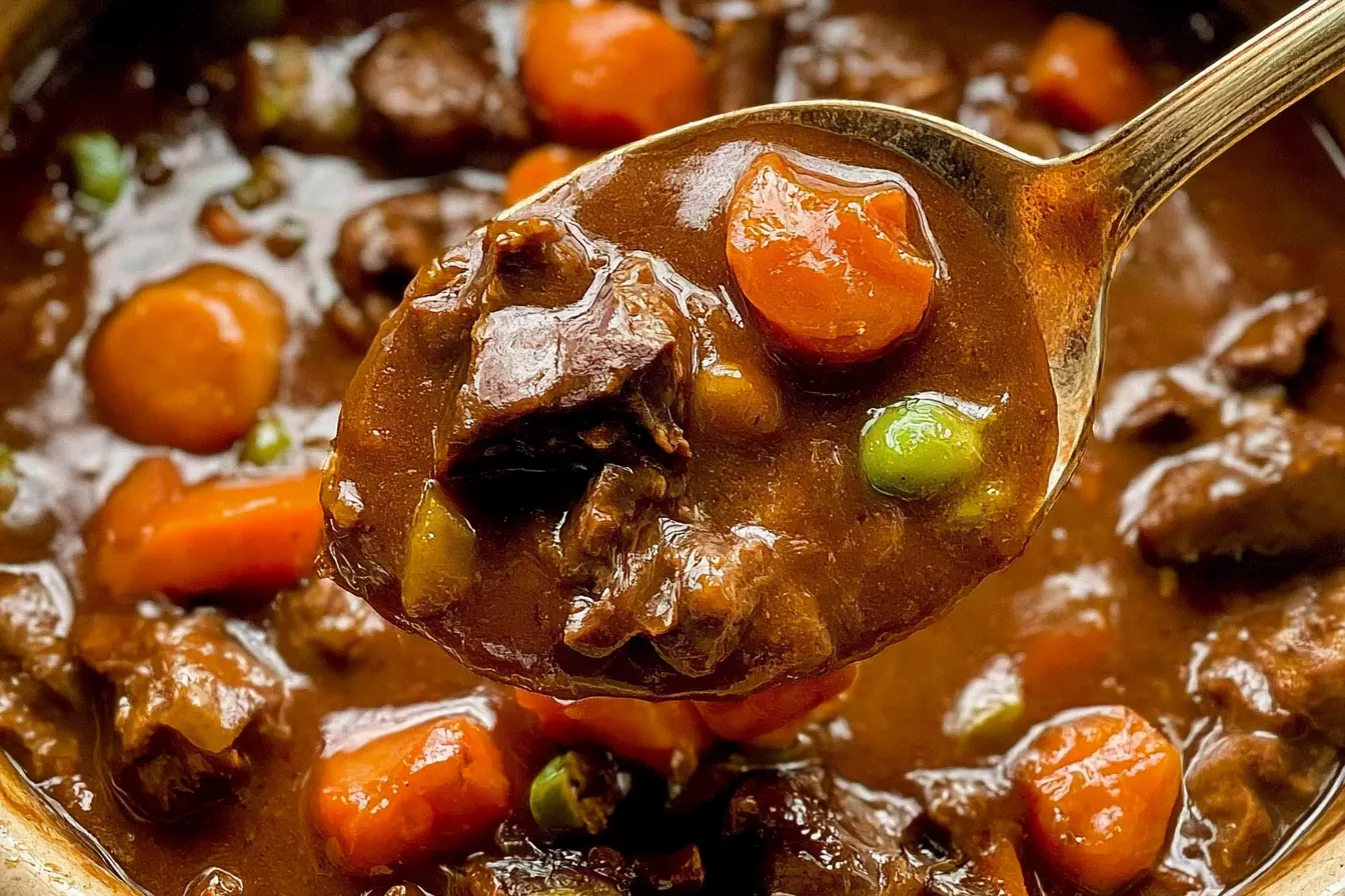 Delicious Slow Cooker Beef Stew Ready to Serve