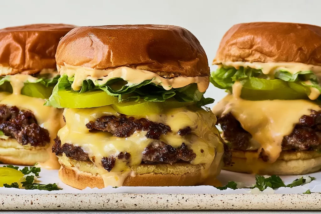 Delicious Smash Burgers Ready to Serve