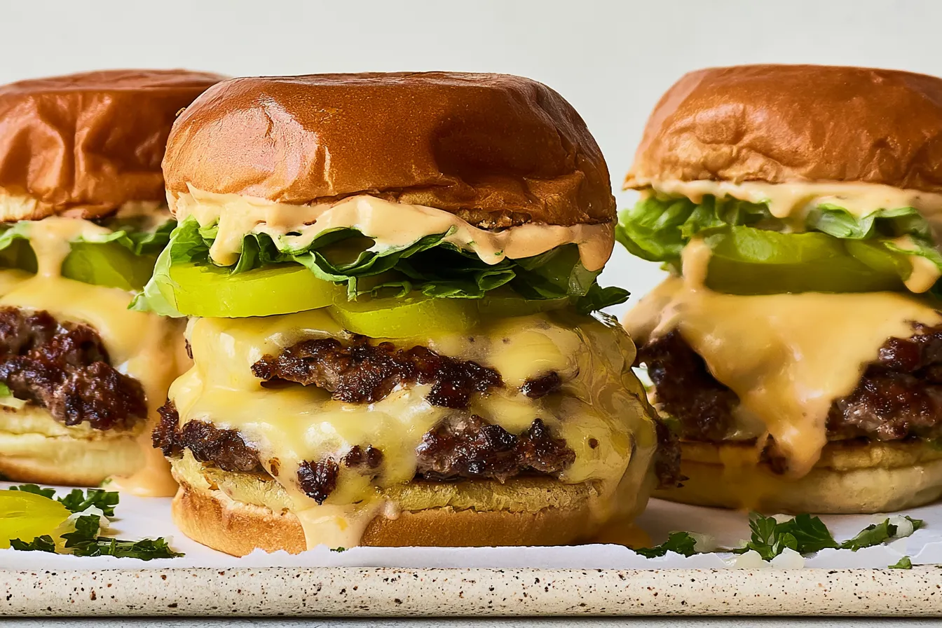 Delicious Smash Burgers Ready to Serve