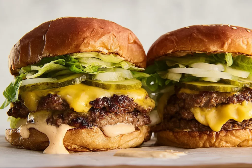 Delicious Smash Burgers Ready to Serve