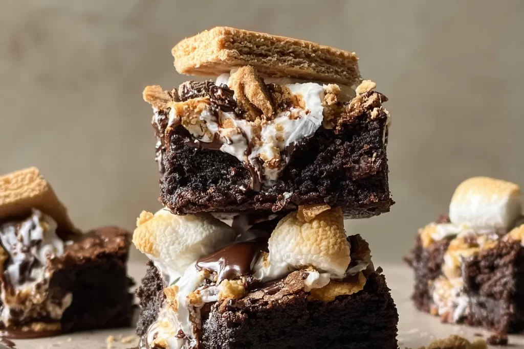 Delicious S’mores Brownies Freshly Baked