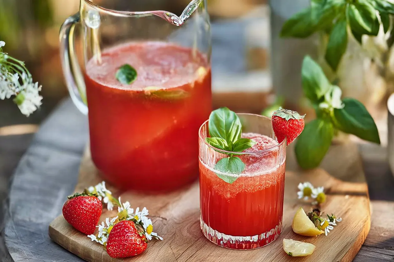 Strawberry Basil Lemonade