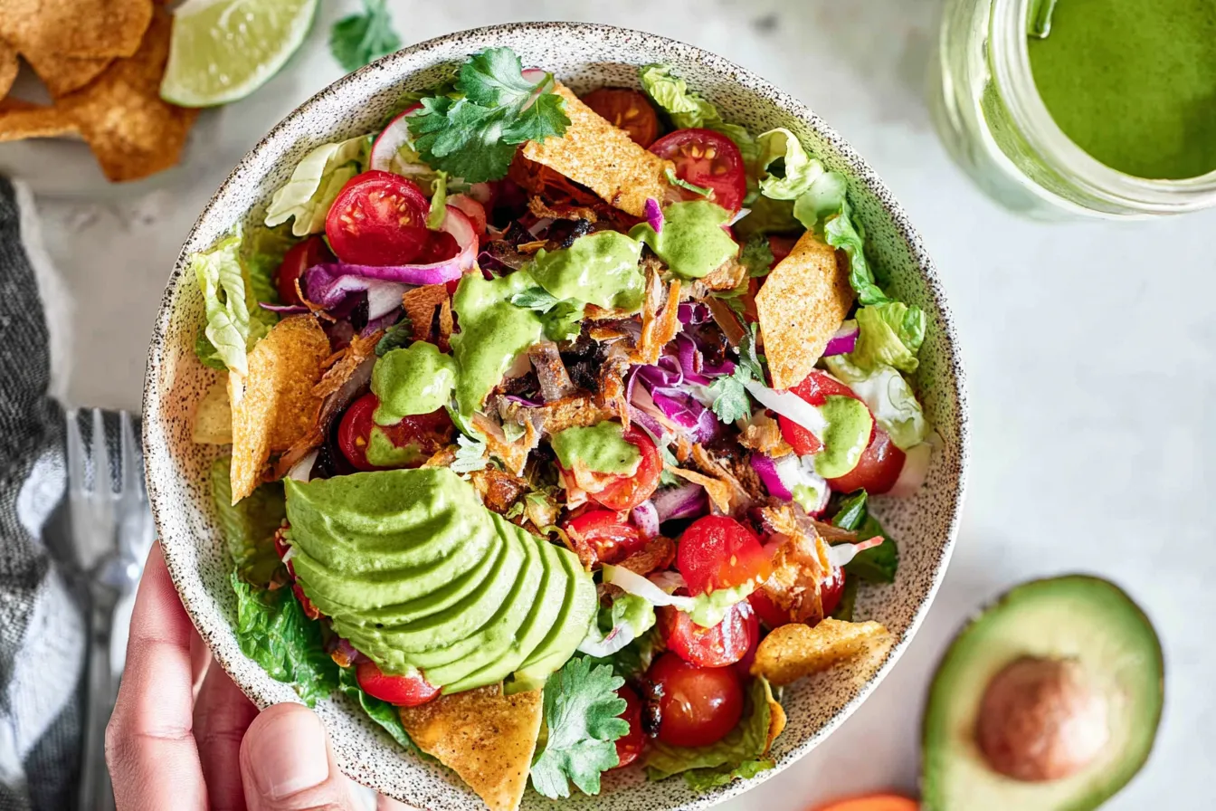 Colorful Taco Salad in a Bowl