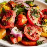 Fresh Tomato Salad Ingredients and Presentation