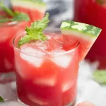 Chilled Watermelon Agua Fresca in a Glass
