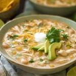 Delicious White Chicken Chili in a Bowl