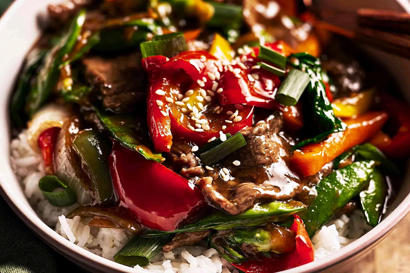 Delicious 30-Minute Beef Stir Fry on a Plate