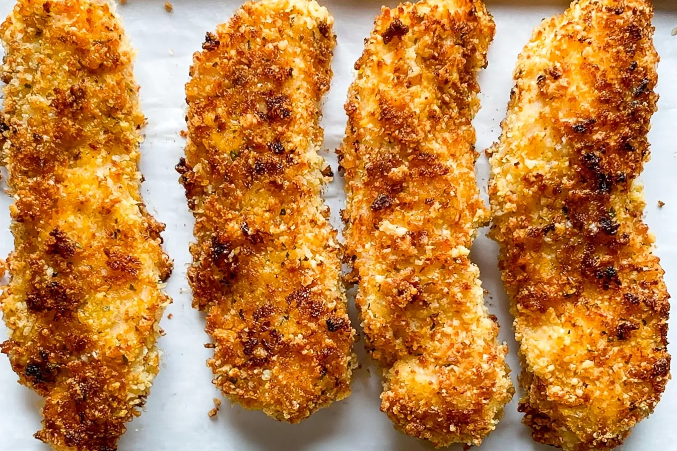 Golden Brown Air Fryer Chicken Tenders Ready to Serve