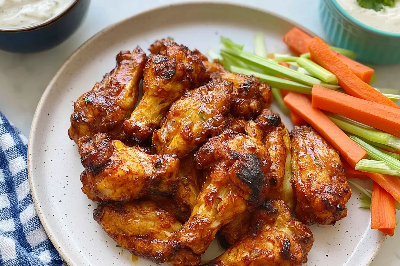 Crispy Air Fryer Chicken Wings Ready to Serve