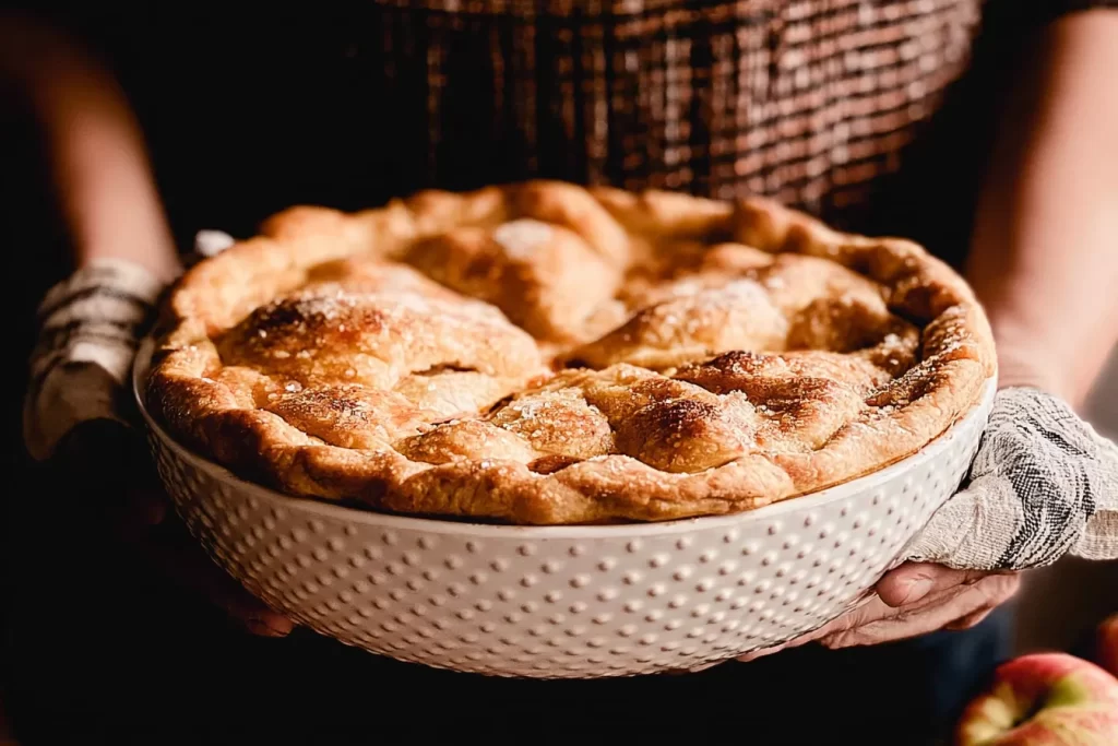 Delicious Homemade Apple Pie Fresh Out of the Oven