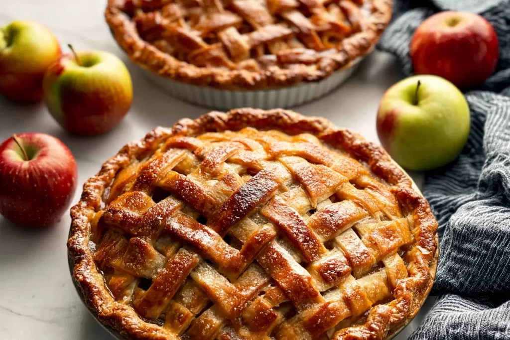 Delicious Homemade Apple Pie Fresh Out of the Oven