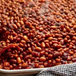 BBQ Baked Beans Served in Rustic Bowl