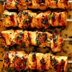 Delicious BBQ Chicken Skewers Ready for Grilling