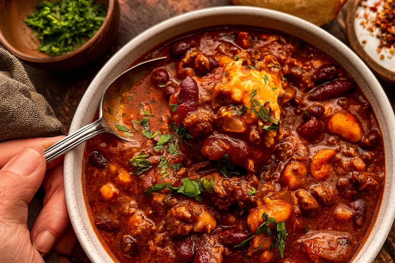 Delicious Beef Chili Ready to Serve