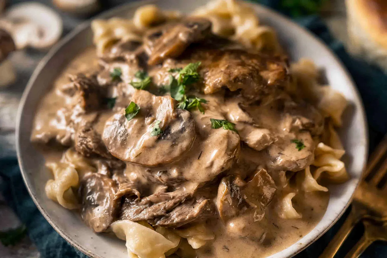 Beef Stroganoff in a Bowl