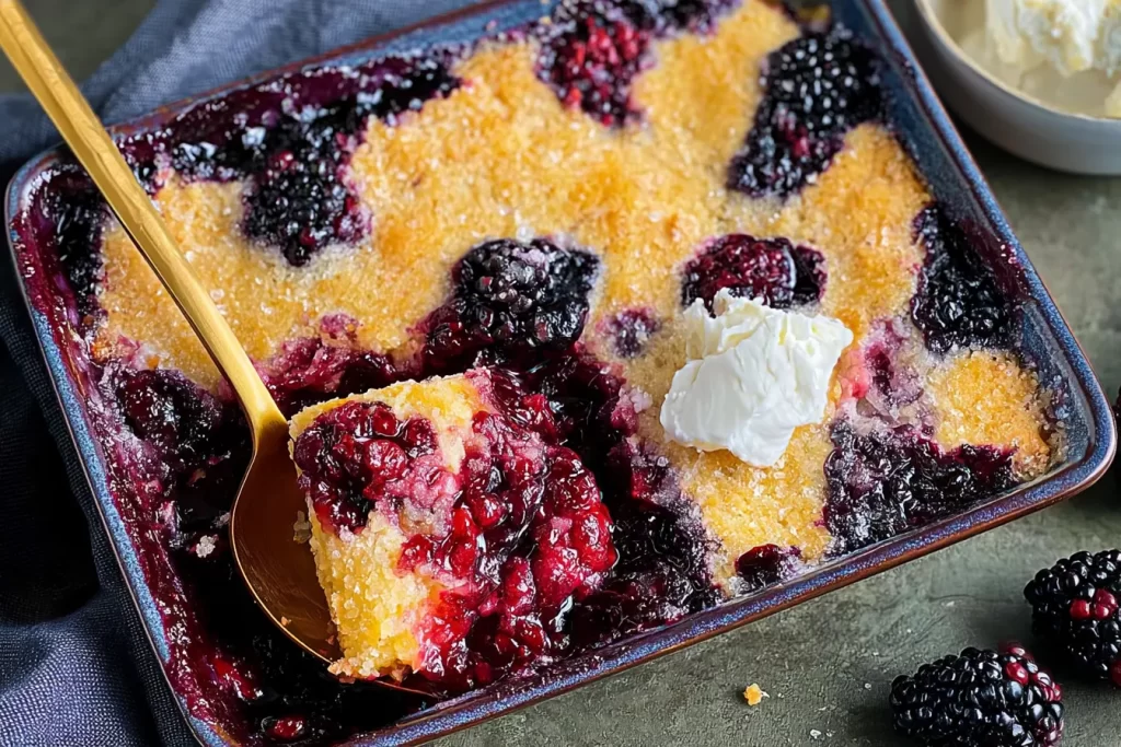 Delicious Blackberry Cobbler Fresh Out of the Oven