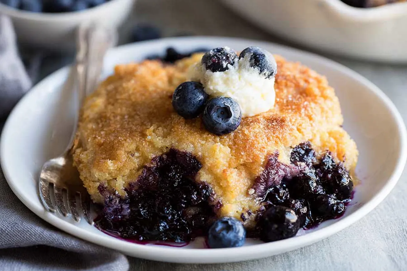 Delicious Blueberry Cobbler Fresh Out of the Oven