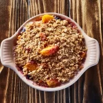 Blueberry Peach Crisp Freshly Baked