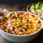 Buffalo Chicken Dip in a Serving Dish