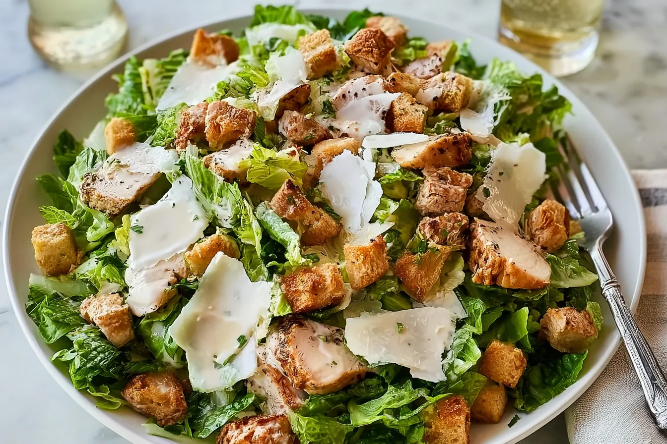 Delicious Caesar Salad with Homemade Dressing