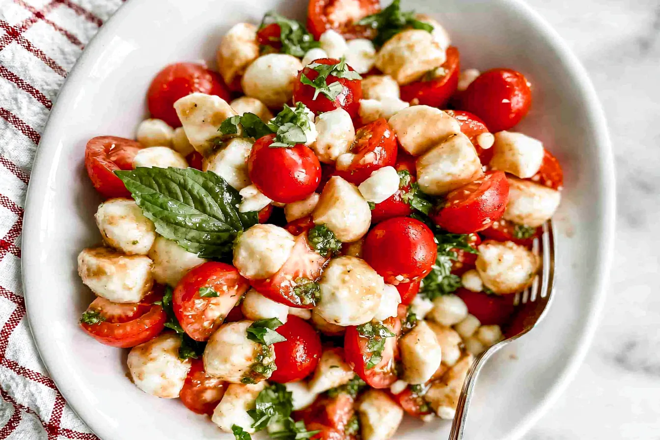 Fresh Caprese Salad with Mozzarella and Basil