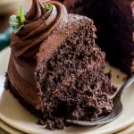 Decadent Chocolate Cake Slices on a Platter
