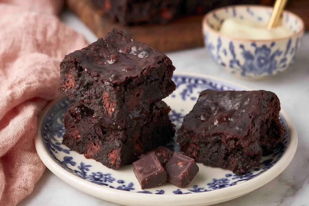 Chocolate Fudge Brownies Freshly Baked and Ready to Enjoy