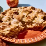 Classic Apple Pie Slice on a Rustic Table