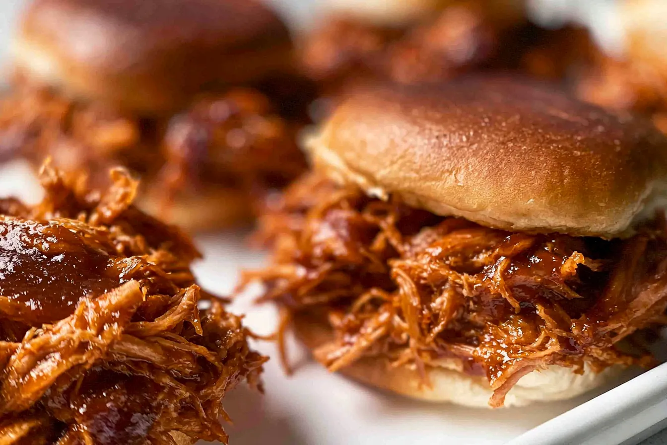 Classic BBQ Pulled Pork Served with Buns