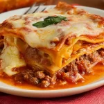 Classic Beef Lasagna Fresh Out of the Oven