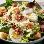 Classic Caesar Salad with Fresh Ingredients in a Bowl