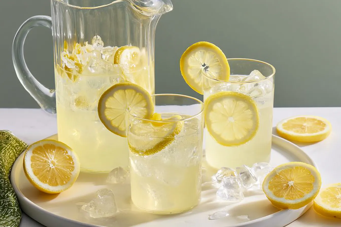 Classic Lemonade in a Refreshing Glass with Lemon Slices