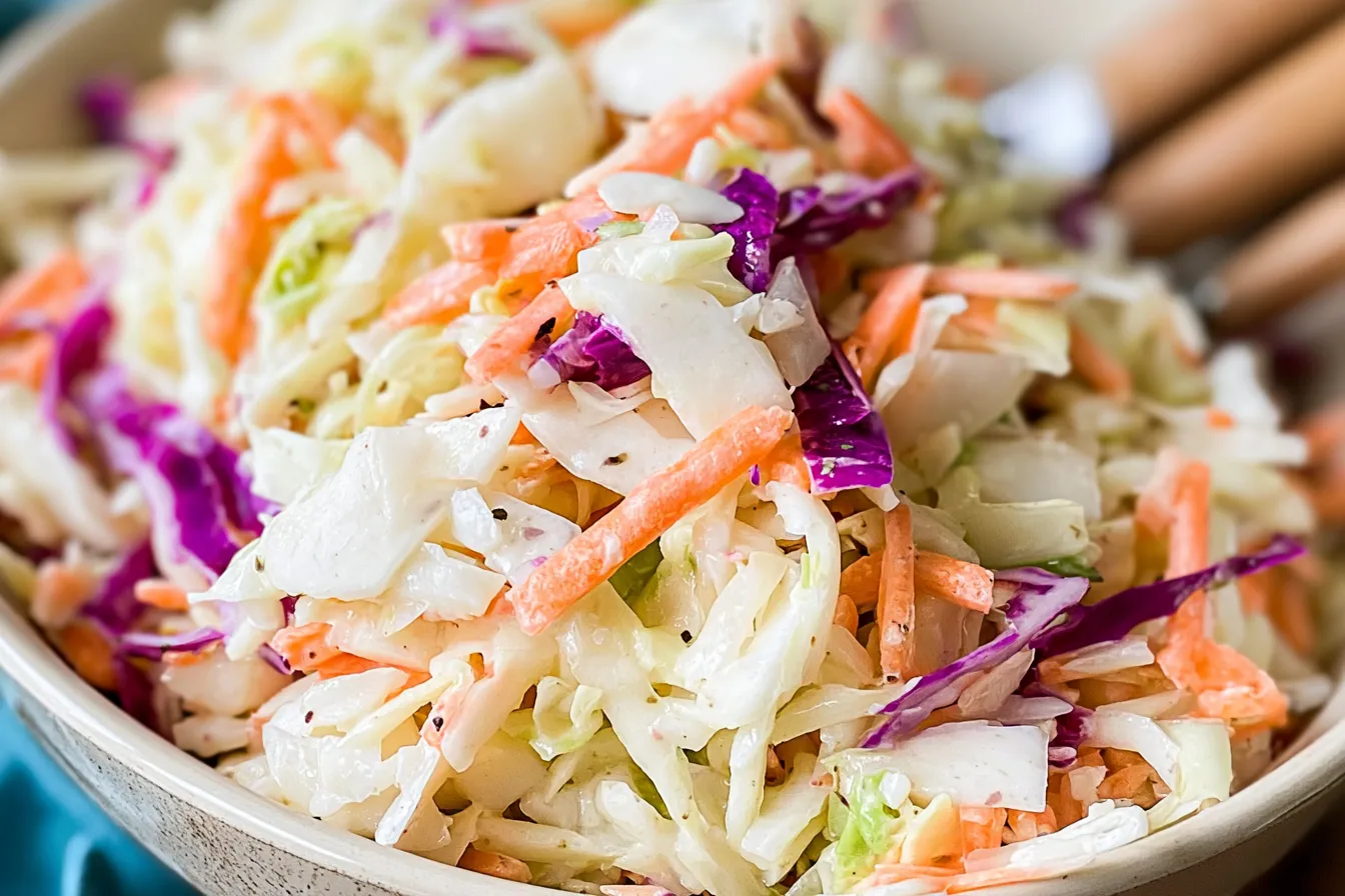 Homemade Coleslaw in a Bowl