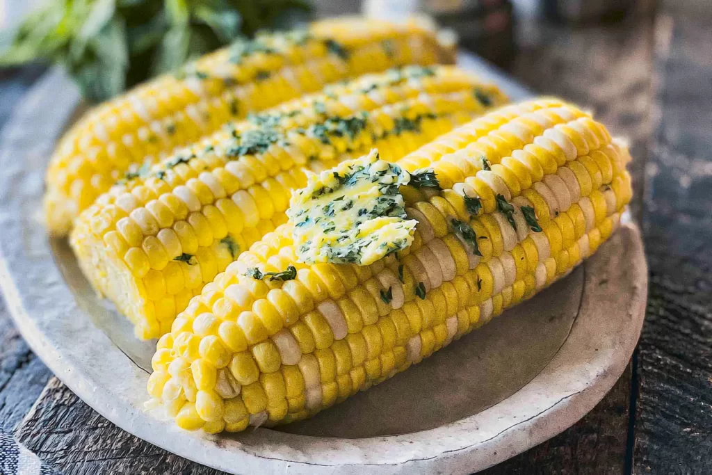 Delicious Corn on the Cob with Herb Butter Recipe