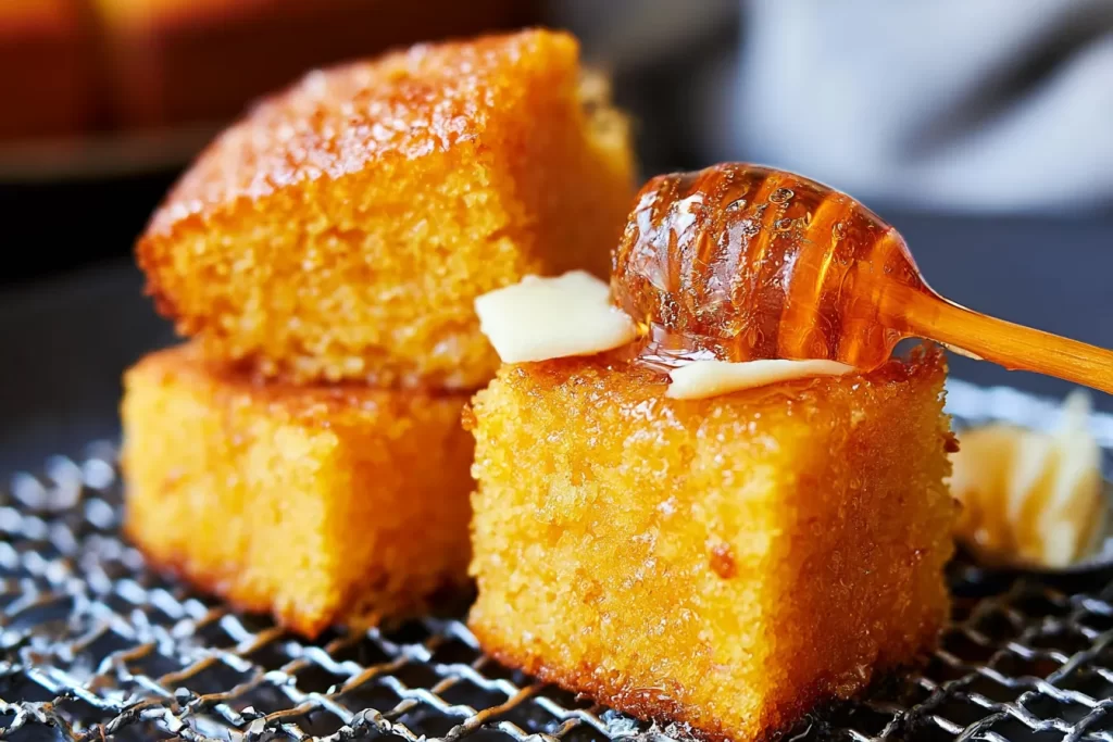 Delicious Cornbread with Honey Butter