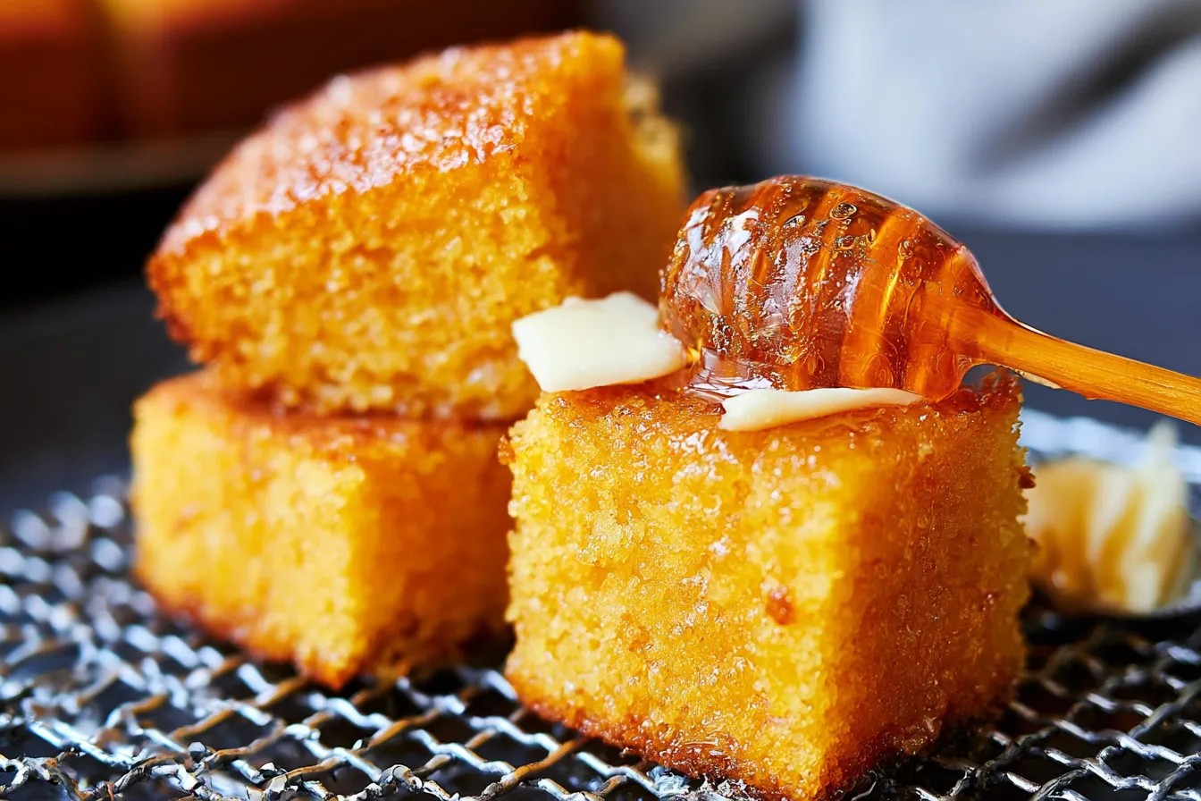 Delicious Cornbread with Honey Butter